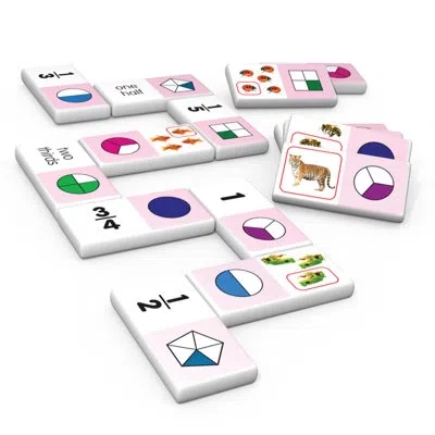Junior Learning Fraction Dominoes Match And Learn Educational Learning Game