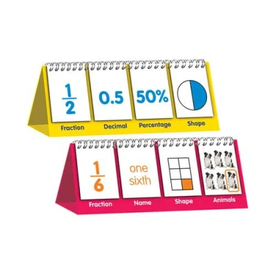 Junior Learning Fraction Flips Doublesided Flip Stand In Multi