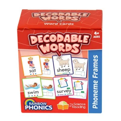 Junior Learning Rainbow Phonics Decodable Word Flash Cards In Multi