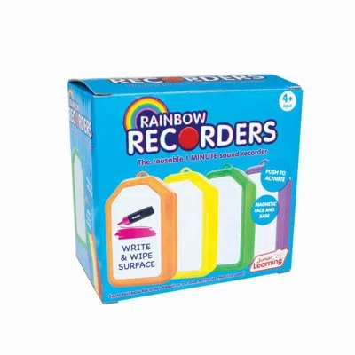 Junior Learning Rainbow Recorders Reusable 1 Minute Sound Recorder
