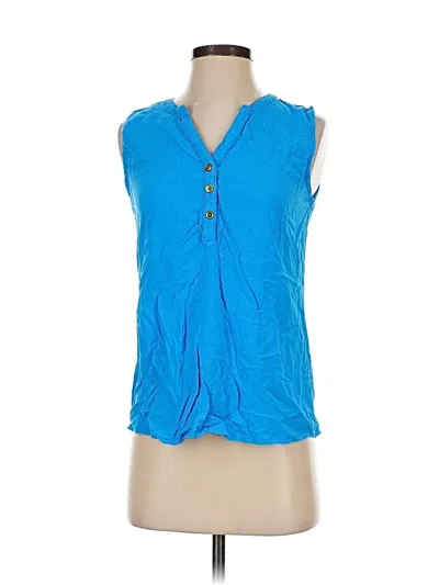 Pre-owned Juniper + Lime Sleeveless Blouse In Blue