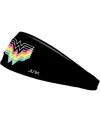 Junk Brand S Men's And Women's Wonder Woman Rainbow Logo Headband In Black
