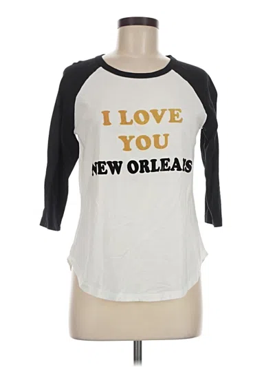 Pre-owned Junk Food 3/4 Sleeve T-shirt In Ivory