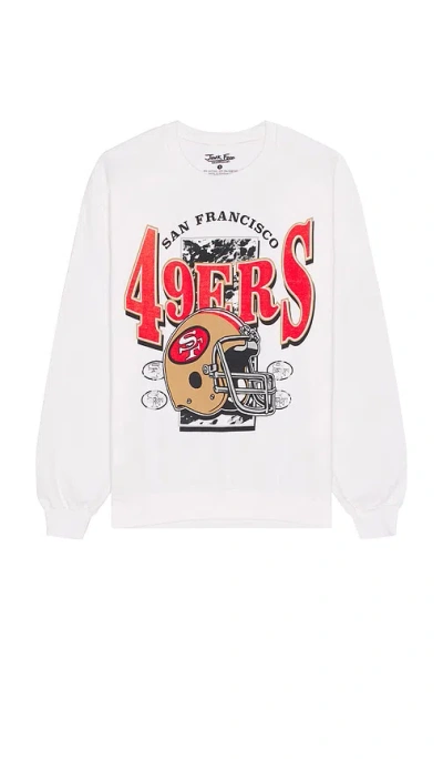 Junk Food 49ers Conversion Crew Fleece Sweatshirt In White