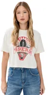 Junk Food 49ers Crew Neck Crop Tee Vintage White In Vintage White
