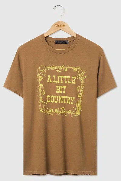 Junk Food A Little Bit Country Tee In Toasted Coconut, Men's At Urban Outfitters In Brown