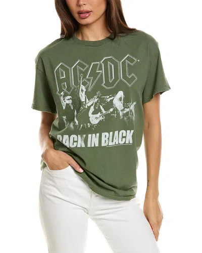 Junk Food Acdc Back In Black T-shirt In Green