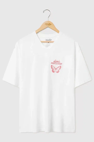 Junk Food Alanis Morisette Can You Feel It Hockey Tee In Vintage White, Men's At Urban Outfitters