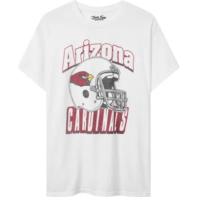 Junk Food Arizona Cardinals Throwback Helmet Cotton Graphic T-shirt In White
