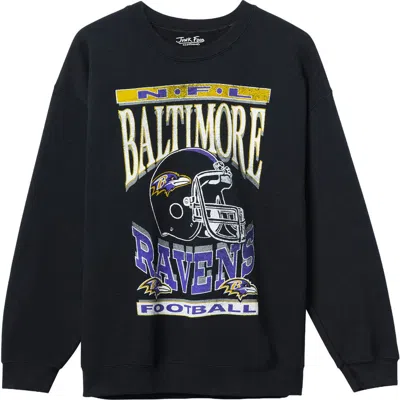 Junk Food Baltimore Ravens Helmet Flea Market Crewneck Sweatshirt In Black
