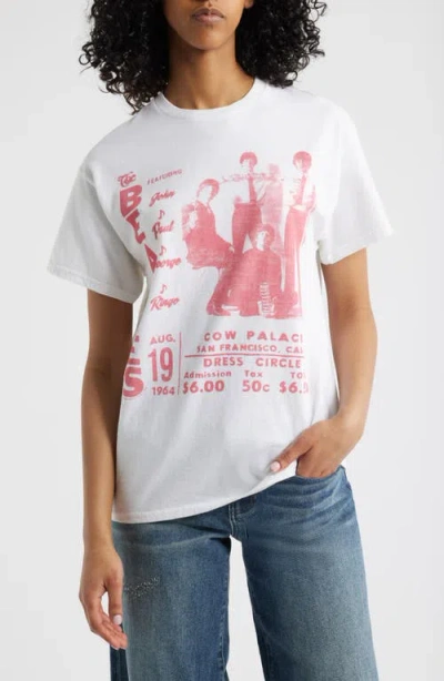 Junk Food Beatles Cow Palace Cotton Graphic T-shirt In White