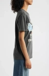 Junk Food Beatles First Us Tour Cotton Graphic T-shirt In Vintage Black