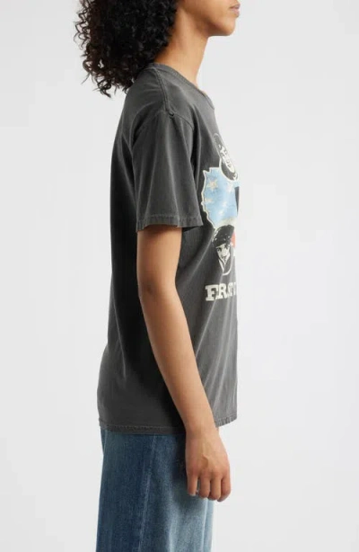 Junk Food Beatles First Us Tour Cotton Graphic T-shirt In Vintage Black