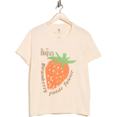 Junk Food Beatles Strawberry Fields Forever Graphic T-shirt In Neutral