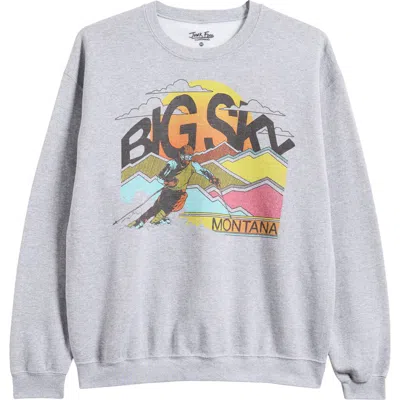 Junk Food Big Sky Montana Fleece Graphic Sweatshirt In Grey