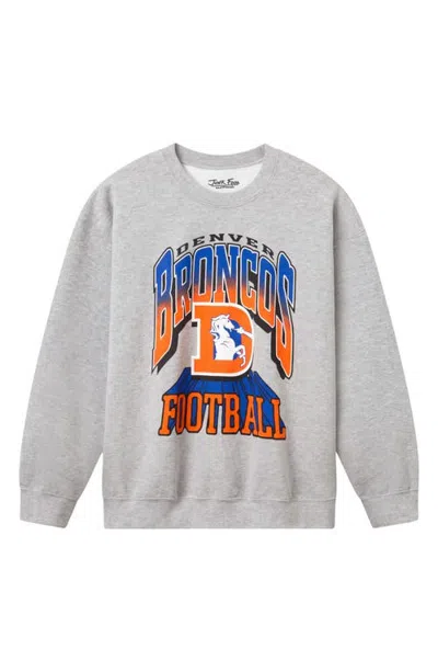 Junk Food Broncos All Pro Crewneck Sweatshirt In Heather Grey