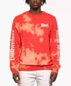 Junk Food Budweiser Graphic Fleece Sweater In Red Tie Dye In Pattern