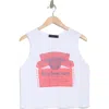 Junk Food Budweiser Label Cotton Muscle Tank In Vintage White