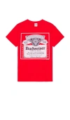 Junk Food Budweiser Label King Of Beers Tee In Red