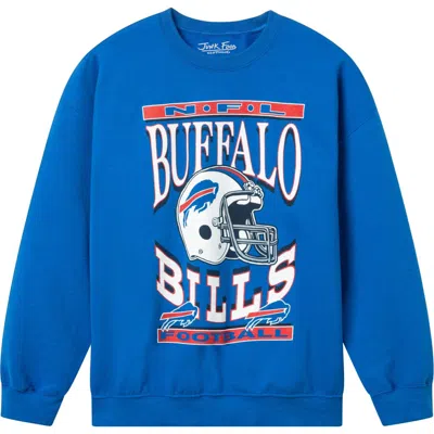 Junk Food Buffalo Bills Helmet Crewneck Sweatshirt In Royal