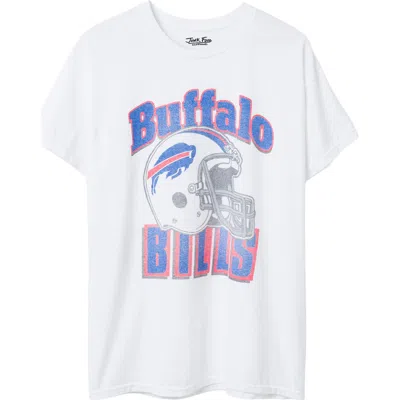 Junk Food Buffalo Bills Throwback Helmet Cotton Graphic T-shirt In White