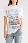 Junk Food Burnout Mustang Graphic T-shirt In White