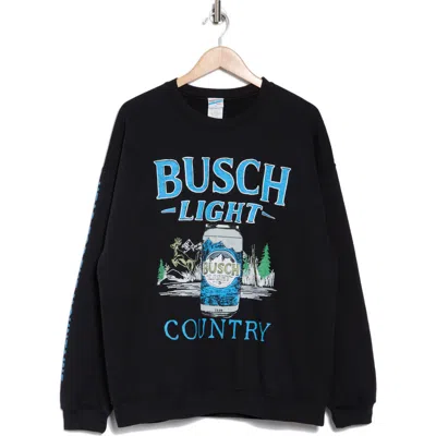 Junk Food Busch Light Country Graphic Sweatshirt In Black