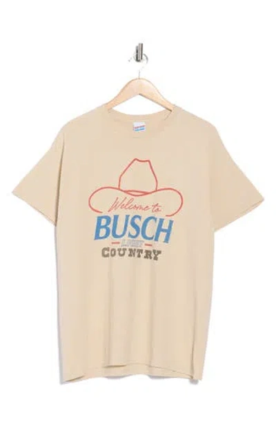 Junk Food Busch Light Graphic T-shirt In Brown