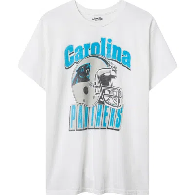 Junk Food Carolina Panthers Throwback Helmet Cotton Graphic T-shirt In White