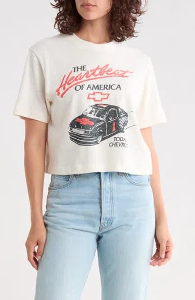 Junk Food Chevy Heartbeat Of America Graphic Tee In White