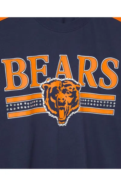 Junk Food Chicago Bears Graphic Cropped T-shirt In True Navy