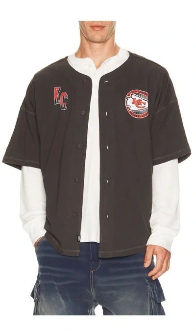 Junk Food Chiefs Baseball Jersey In Black
