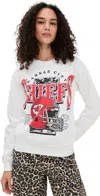 Junk Food Chiefs Conversion Crew Fleece Sweatshirt White In White