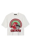 Junk Food Chiefs Game Time Cotton Graphic Baby Tee In White