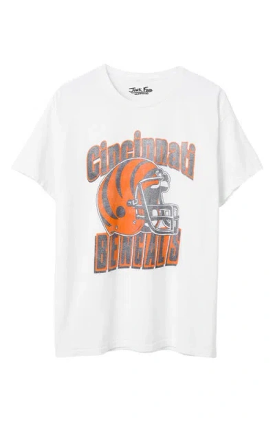 Junk Food Cincinnati Bengals Throwback Helmet Cotton Graphic T-shirt In White