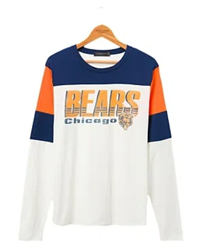 Junk Food Clothing Bears Zone Blitz Long Sleeve Tee In Sugar/true Navy/orange