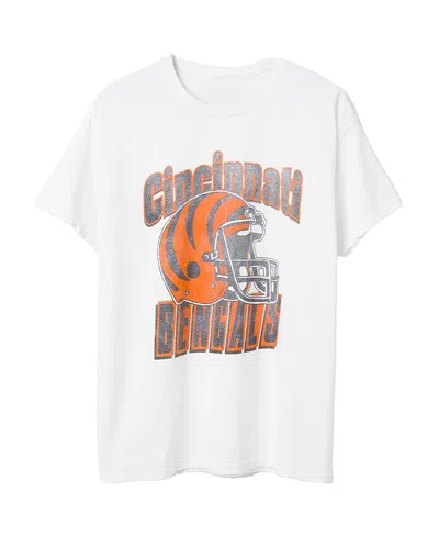 Junk Food Clothing Bengals Throwback Helmet Flea Market Tee In White