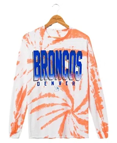 Junk Food Clothing Broncos Game Time Tie Dye Long Sleeve Tee In Orange