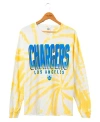 JUNK FOOD CLOTHING CHARGERS GAME TIME TIE DYE LONG SLEEVE TEE