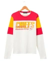 Junk Food Clothing Chiefs Zone Blitz Long Sleeve Tee In Sugar/licorice/mustard