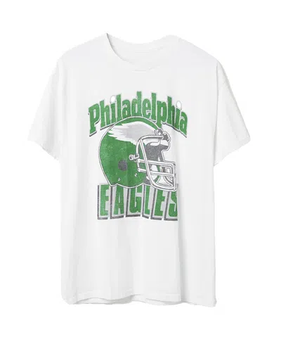 Junk Food Clothing Eagles Throwback Helmet Flea Market Tee In White