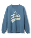 Junk Food Clothing Le Sports Club Flea Market Fleece Sweater In Blue