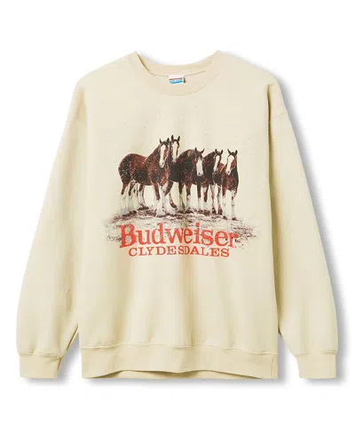 Junk Food Clothing Men's Budweiser Clydesdales Herd Flea Market Fleece Sweatshirts In Neutral