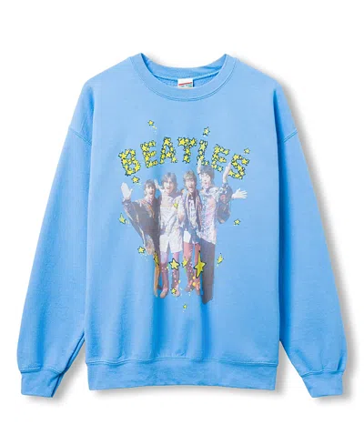 Junk Food Clothing Men's The Beatles Magical Mystery Tour Flea Market Fleece Sweatshirt In Blue