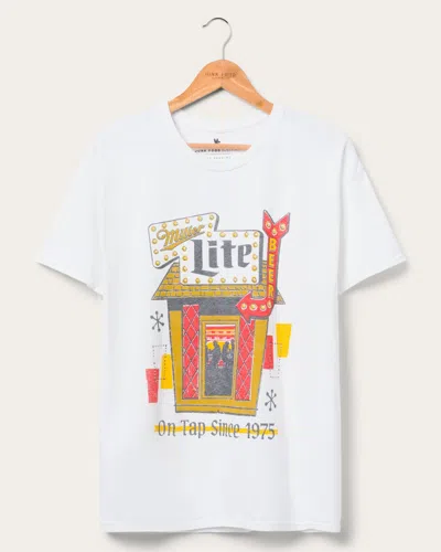 Junk Food Clothing Miller Lite Beer Neon Sign Flea Market Tee In White