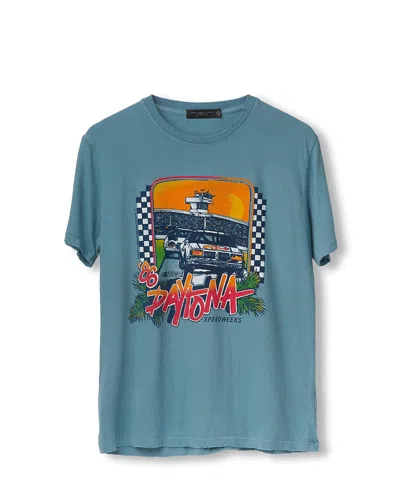 Junk Food Clothing Nascar '86 Daytona Speedway Vintage Tee In Blue