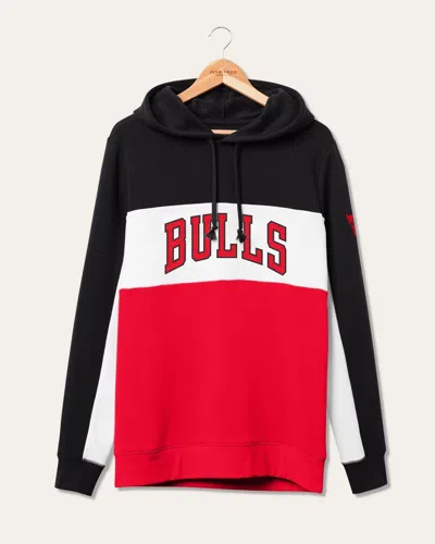 Junk Food Clothing Nba Chicago Bulls Colorblock Hoodie In Red