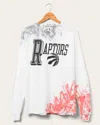 Junk Food Clothing Nba Toronto Raptors Tie Dye Flea Market Long Sleeve Tee In White