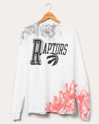 Junk Food Clothing Nba Toronto Raptors Tie Dye Flea Market Long Sleeve Tee In White