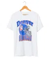 Junk Food Clothing Nfl Denver Broncos Throwback Helmet Flea Market Tee In White